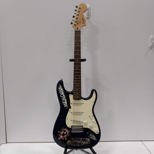 Blue Stratocaster Electric Guitar In Gig Bag image number 2