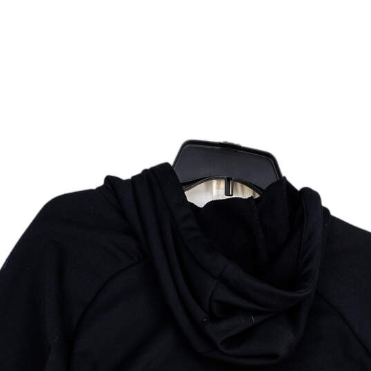 Mens Black Dri-Fit Long Sleeve Kangaroo Pocket Pullover Hoodie Size XL image number 4
