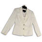 NWT Womens White Notch Lapel Single Breasted Two Button Blazer Size 2P image number 1