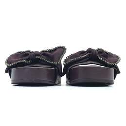 Tory Burch Brown Platform Bow Slide Sandals Women's Size 7 alternative image