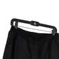 Womens Black Flat Front Straight Leg Pockets Workwear Ankle Pants Size M image number 3
