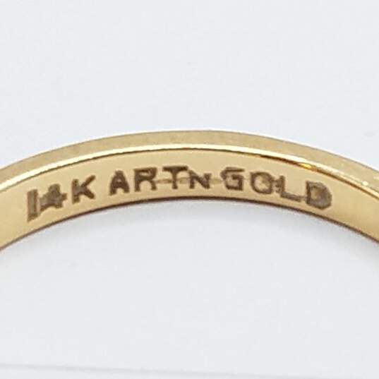 Art N Gold 14K Gold 2mm Band Sz 6 1/2 Ring1.8g image number 3