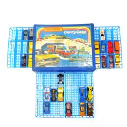 Vintage Matchbox Carrying Case With Diecast Cars