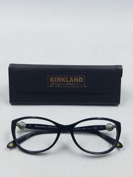 Tiffany & Co. Black Oval Eyeglasses