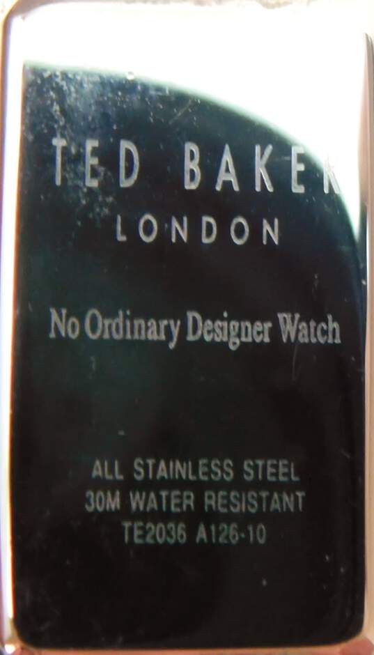 Women's Ted Baker London TE2036 Black Leather Analog Quartz Watch image number 5