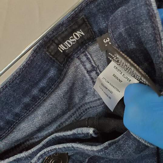 Mn Hudson Krista Super Skinny Blue Jeans Cotton Blend Sz 31 image number 3