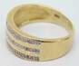 Elegant 14k Yellow Gold Diamond Accent Band Ring 5.8g image number 5