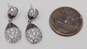 14K White Gold CZ Drop Earrings 3.3g image number 2