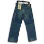 NWT American Eagle Mens Blue Acid Denim 5-Pocket Design Loose Leg Jeans Sz 30x30 image number 2