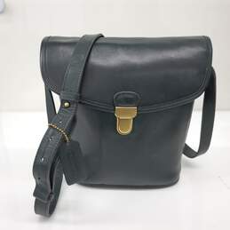 Vintage Coach Leatherware Green Leather Bucket Bag