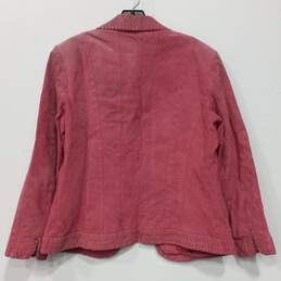 Coldwater Creek Pink Suede Leather Jacket Size Medium alternative image