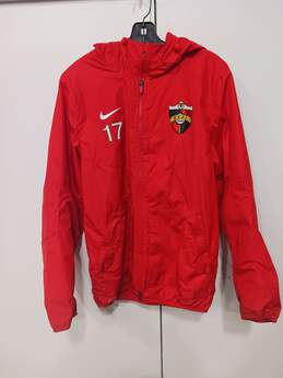 Nike Real Colorado Themed Full Zip Hooded Red Jacket Size Small