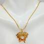 14K Two Tone Rose & Yellow Gold Mother Pendant Necklace 3.2g image number 2