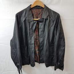 Bullock & Jones San Francisco Lined Full Zip Leather Jacket Adult Size 38
