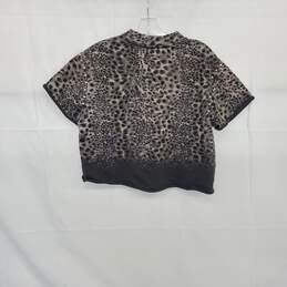 All Saints Gray Cotton Leopard Patterned Stud Embellished Shirt WM Size XS alternative image