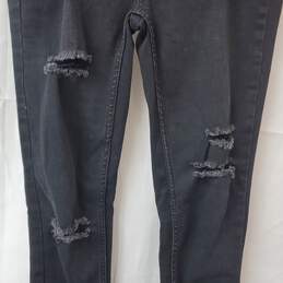 Free People Distressed Black Jeans Pants W26 alternative image