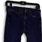 Womens Blue Dark Wash Mid-Rise Pockets Stretch Denim Skinny Jeans Size 25 image number 3