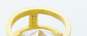 Romantic 10k Yellow Gold Round CZ Pendant Charm 1.1g image number 4
