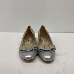Salvatore Ferragamo Silver Pump Heel Women 8