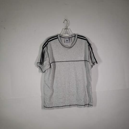 Mens Short Sleeve 3 Stripes Crew Neck Pullover T-Shirt Size XL image number 1