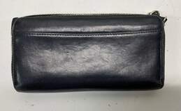 COACH Black Leather Double Zip Card Envelope Wallet Wristlet alternative image