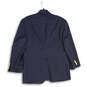 Mens Navy Blue Long Sleeve Notch Lapel Single-Breasted Blazer Size 44R image number 2