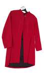 Womens Red Long Sleeve Casual Trench Coat Size 4 image number 1