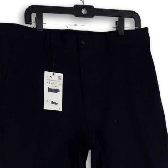NWT Mens Blue Flat Front Slash Pocket Tapered Leg Ankle Pants Size 34 image number 3