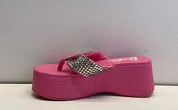 Forever 21 X Barbie Rhinestone Thong Platform Sandals Pink 8.5 alternative image