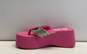 Forever 21 X Barbie Rhinestone Thong Platform Sandals Pink 8.5 image number 2