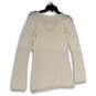 NWT Womens White Round Neck Tight-Knit Long Sleeve Pullover Sweater Size XS image number 2
