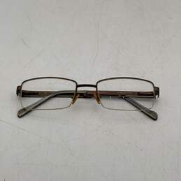 Viva Womens Clear Lens Brown Frame Rimless Rectangle Reading Eyeglasses