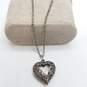 Sterling Silver Scroll Heart Pendant Necklace & 5" Bracelet Bundle 3pcs. 20.0g image number 3