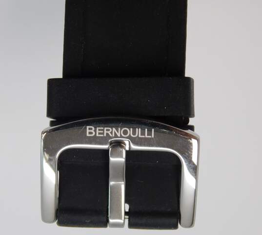 Men's Bernoulli 9823 Black Orange Analog Watch image number 6
