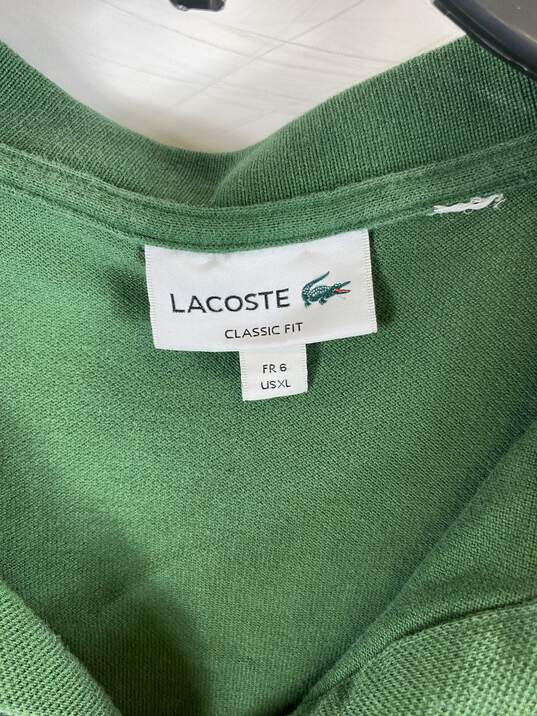 Lacoste Men Green Polo Shirt XL image number 3