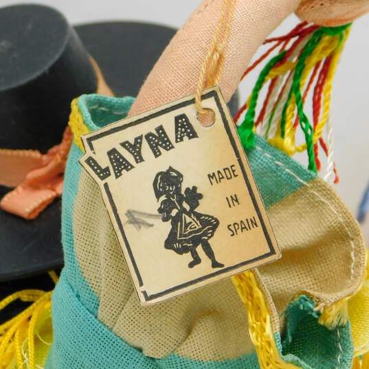 Lot of 4 Vintage 50s Lanya Travel Souvenir Cloth Doll Figurine Handmade image number 16
