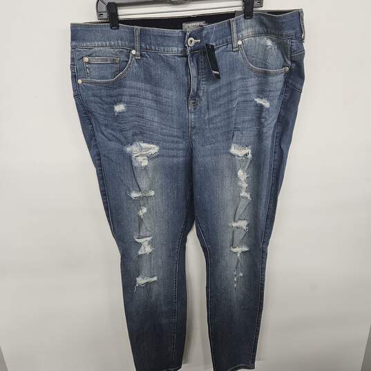 Torrid Bombshell Skinny Blue Jeans image number 1