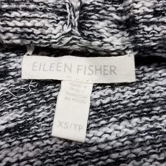 Eileen Fisher Organic Cotton Black & White knit Cardigan Sweater Size XS image number 3