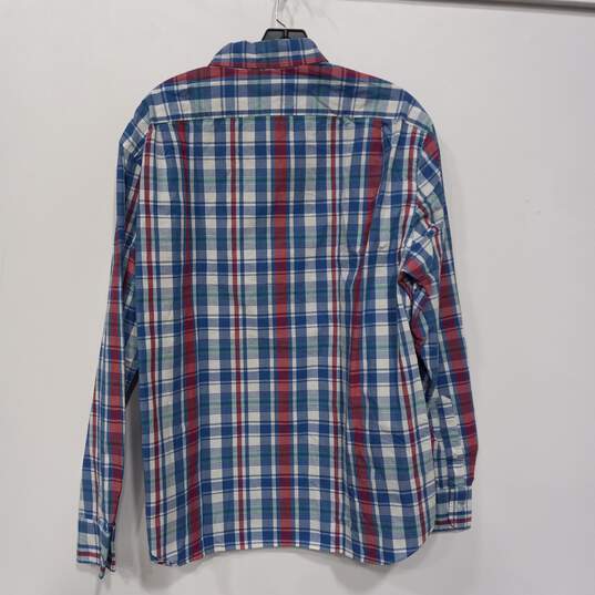 Men’s J. Crew Flex Washed Button-Up Plaid Shirt Sz XL NWT image number 2