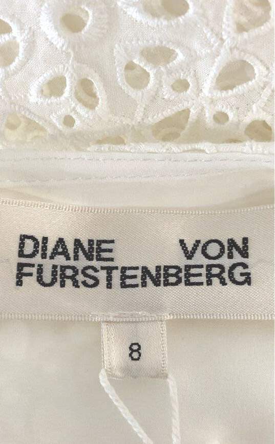 Diane Von Furstenberg White Casual Dress - Size 8 image number 3