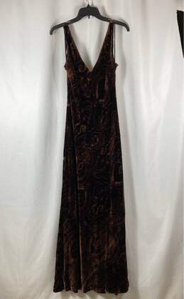 Lauren Ralph Lauren Womens Brown Printed Sleeveless V-Neck Maxi Dress Size 12
