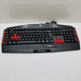 Cyberpower PC gaming red black gaming keyboard alternative image