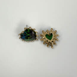 Designer Betsey Johnson Gold-Tone Rhinestone Heart Shape Stud Earrings alternative image