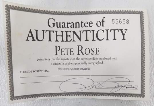 Pete Rose Autographed Baseball w/ Signed COA image number 5