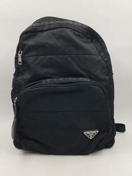 Authentic Prada Tessuto Black Backpack