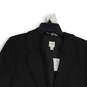 NWT Womens Black Long Sleeve Notch Lapel One Button Blazer Size 14 image number 3
