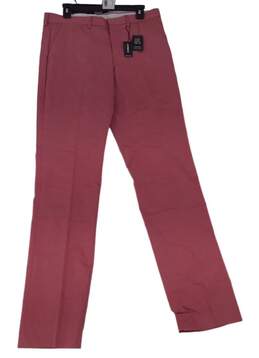 NWT Mens Red Flat Front Slash Pocket Chino Pants Size Small alternative image