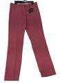 NWT Mens Red Flat Front Slash Pocket Chino Pants Size Small image number 2
