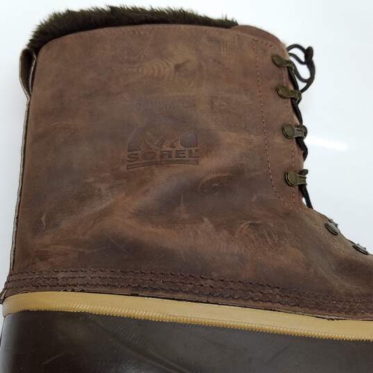 Mn Sorel Handcrafted Natural Rubber Boots Sz 15 image number 2