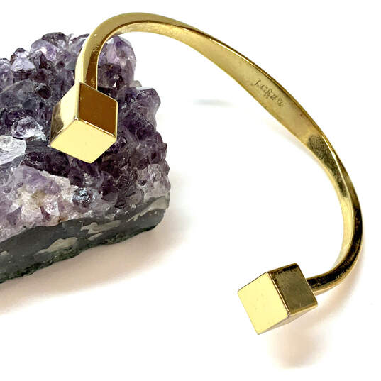 Designer J. Crew Gold-Tone Double Square Cube Fashionable Cuff Bracelet image number 1